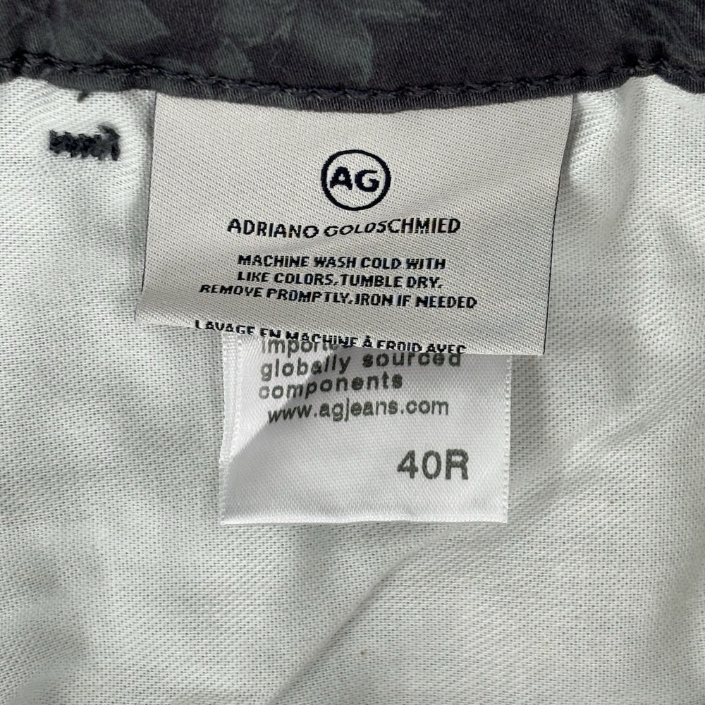 AG Adriano Goldschmied Wanderer Slim Shorts Mens 40 Gray Botanical Floral Chino - Picture 6 of 10